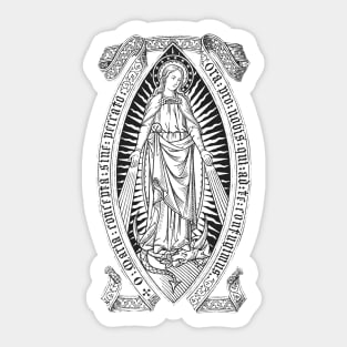 Immaculate Conception 03 - black bkg Sticker